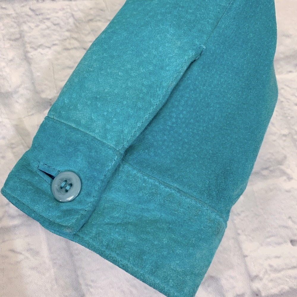 Pendleton Leather Suede Jacket Light Button Up Si… - image 8